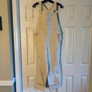 NWT Jesse Kamm Overalls in Natural, Size XS, 100% Cotton Canvas